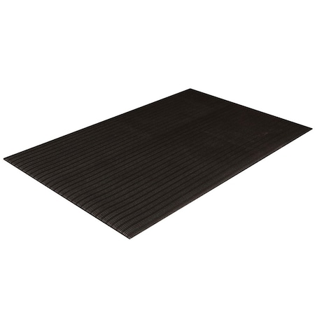Crown Matting Technologies Antifatigue Mat, 60' L x 3' W, 3/8" Thickness, PVC Foam, Black TS33836BK